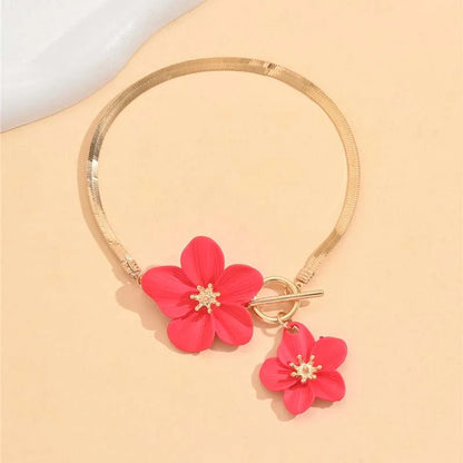 Gold Flower Anklet for Women