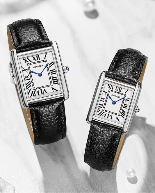 Luxury Square Watch – Waterproof Leather Strap Classic Design