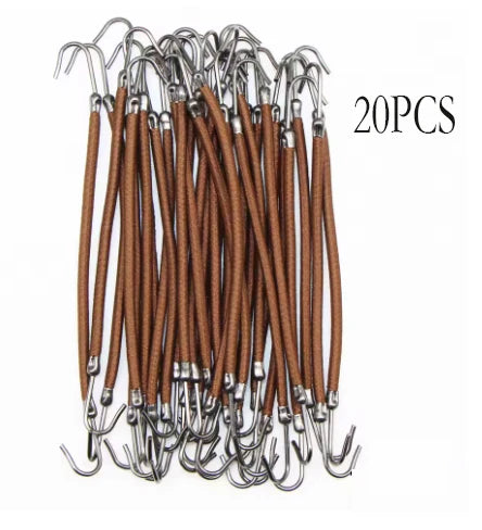 10 /20/30Pieces Double Hook Elastic Hair Bands – Strong Hold & Stylish Ponytail Accessory