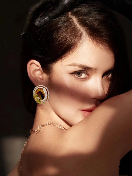 Bold Glam Zircon Studs – Luxe Earrings for Women