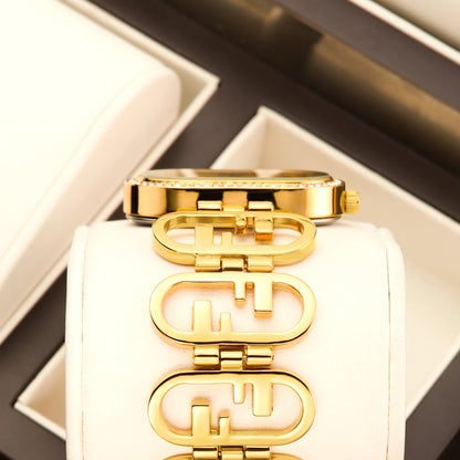 Luxury Crystal Women's Watch – Oval Quartz Bracelet Watch