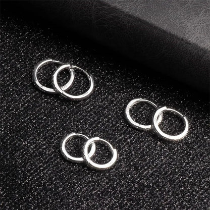 Dainty 925 Silver Hoop Earrings – Gold Plated & Zircon