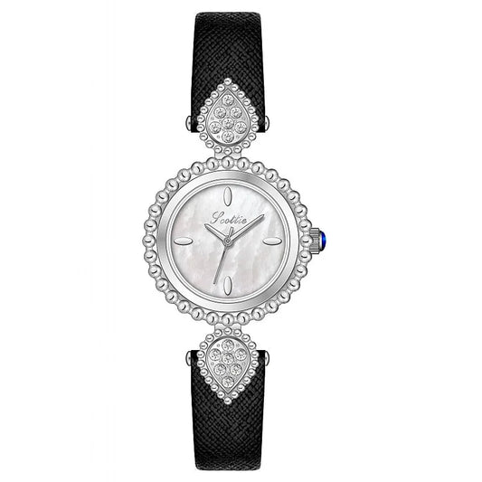 Elegant Vintage Women’s Watch – Luxury Waterproof Quartz with Crystal Details