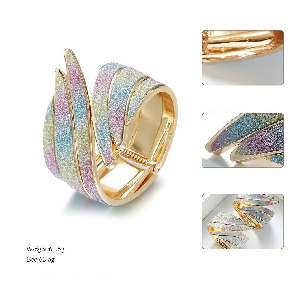 Wide Glitter Cuff Bracelet – Bold & Elegant Statement