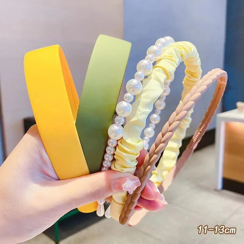 Multi-Style Hairband Set – 5-Piece Stylish Hair Accessories for Women & Girls