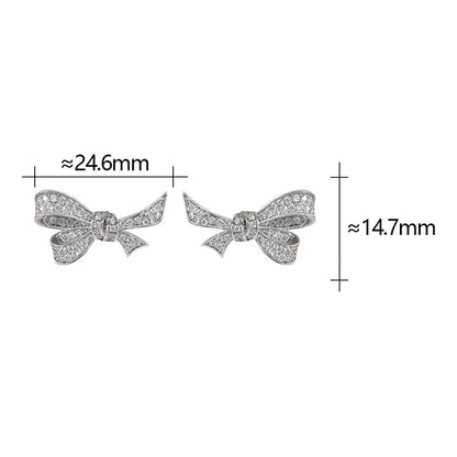 925 Sterling Silver Bowkont Zircon Earrings - Elegant & Minimalist Design