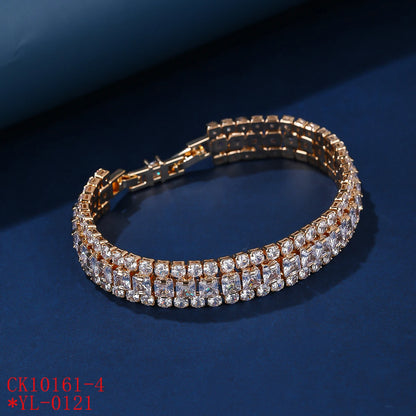 Luxury Double Row Zircon Bracelet – Sparkling Elegance for Every Occasion