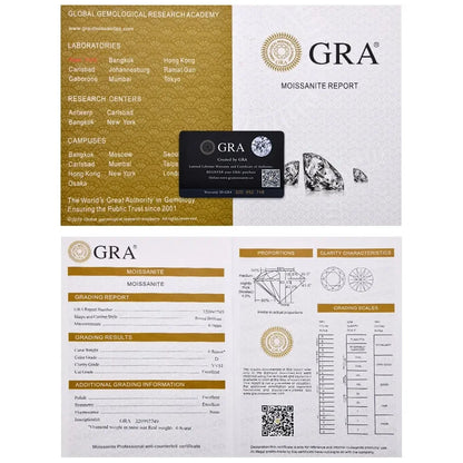 Moissanite Rings for women Sparkling Diamond Bridal Sets with GRA s925 Sterling Sliver Plated 18k Eternity Band