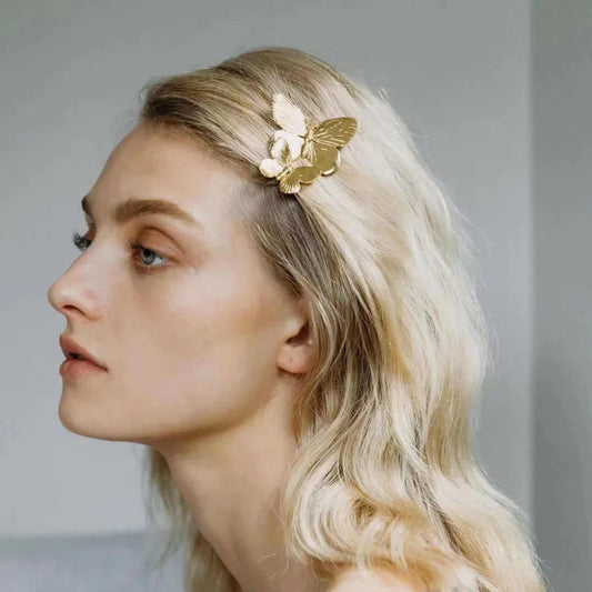 Vintage Butterfly Metal Hairpin – Elegant Women Hair Accessory