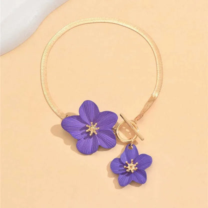 Gold Flower Anklet for Women