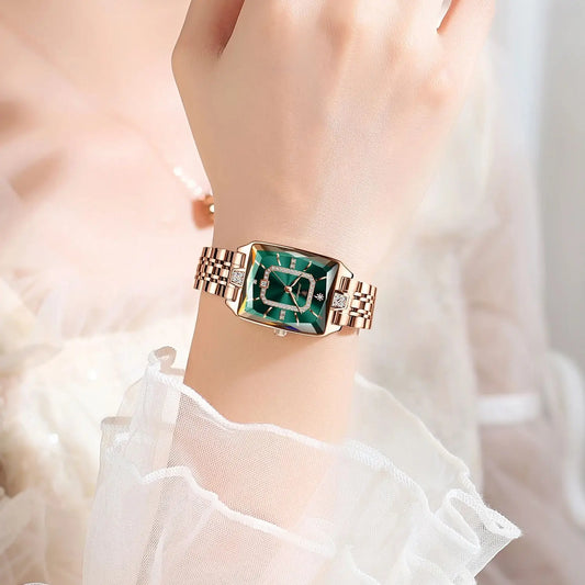 Luxury Women’s Quartz Watch – Stainless Steel, Waterproof, Elegant & Fashionable Design