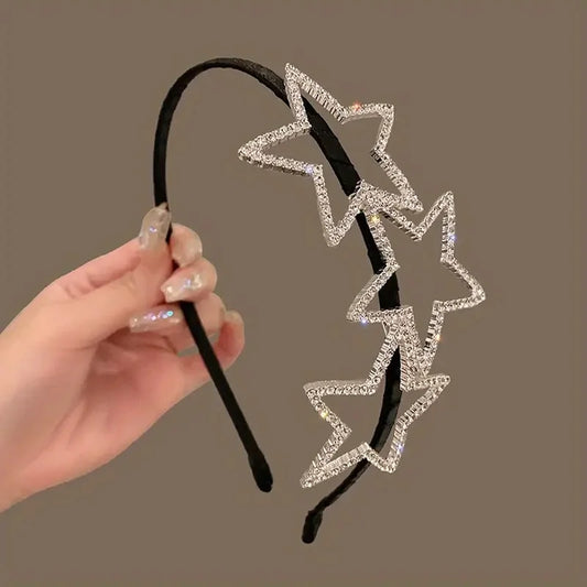 Elegant Rhinestone Star Hair Headband – Sparkling Women’s Hair Accessory
