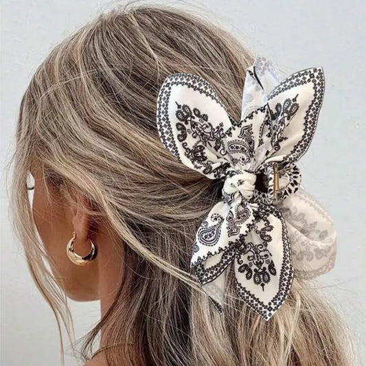 Elegant Fabric Bow Hair Clip – Premium Floral Butterfly Hair Accessory