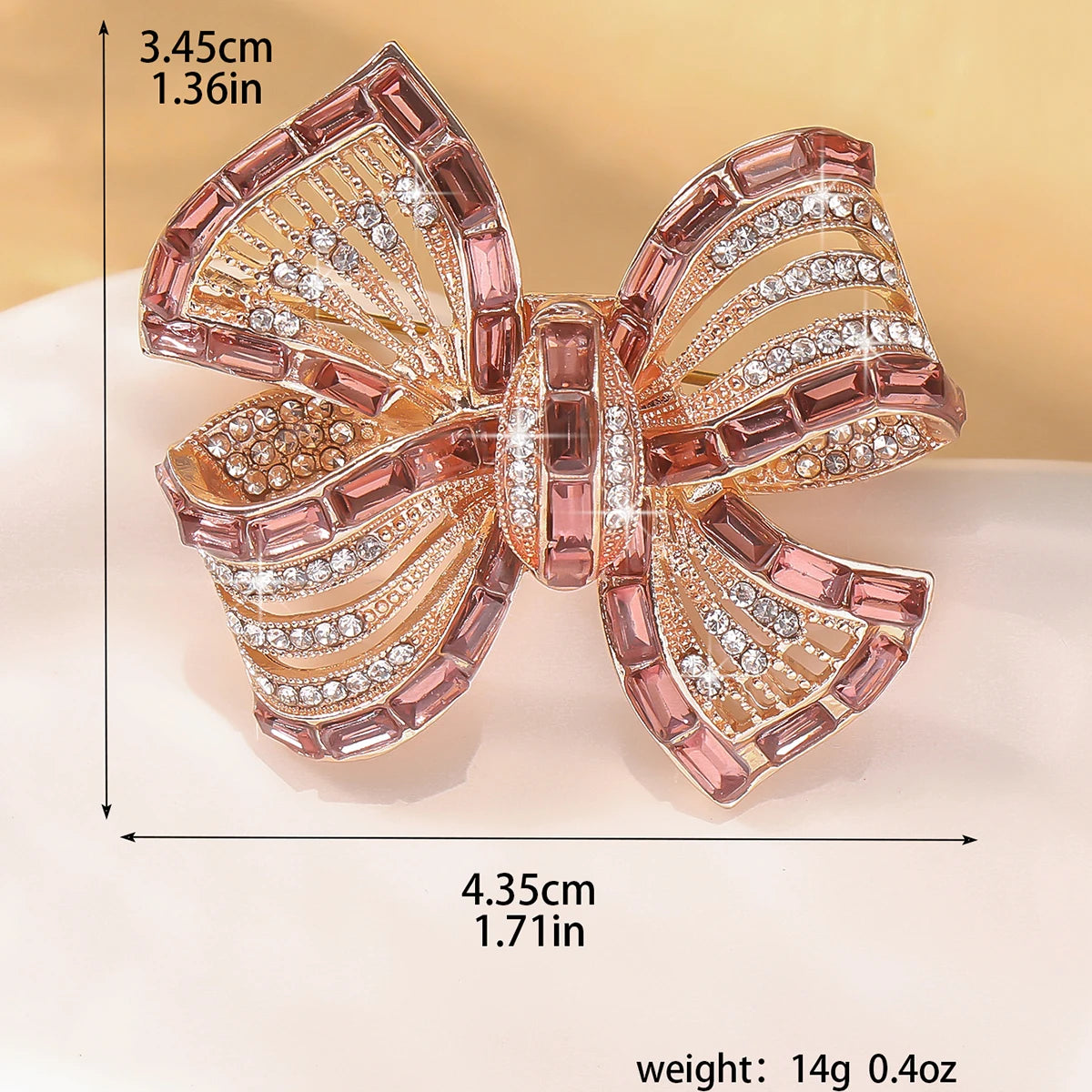 Luxury Crystal Bow Brooch – Elegant Ribbon Pin for a Refined Look