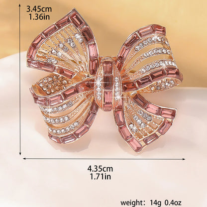 Luxury Crystal Bow Brooch – Elegant Ribbon Pin for a Refined Look