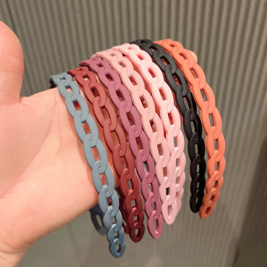 Elegant Matte Resin Hairband – Anti-Slip Hair Accessory for Women