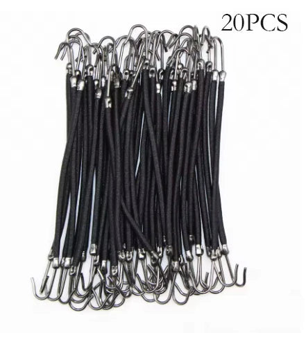 10 /20/30Pieces Double Hook Elastic Hair Bands – Strong Hold & Stylish Ponytail Accessory