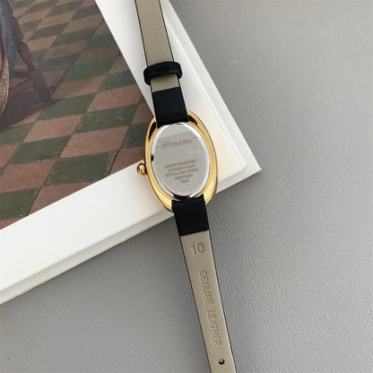 Luxury Oval Gold-Plated Women’s Watch – Elegant Classic Style