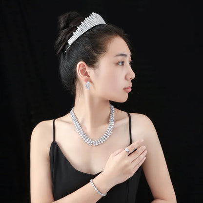 Luxury Silver Crown Tiara for the Bride