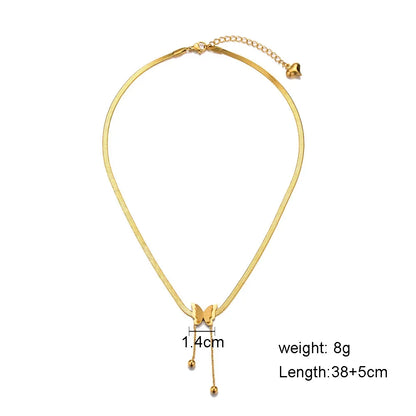 Minimalist Butterfly Necklace – Gold Fashion Jewelry