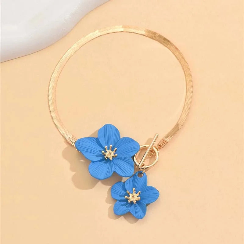Gold Flower Anklet for Women