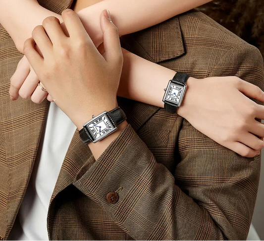 Luxury Square Watch – Waterproof Leather Strap Classic Design