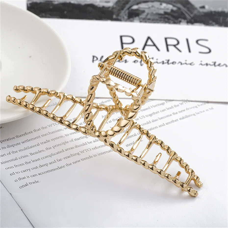 Luxury Metal Hair Claw Clips – Elegant Hair Accessories for Women in Various Designs
