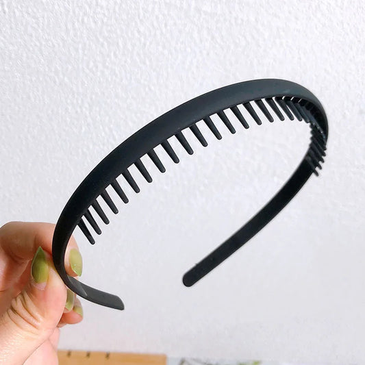 Matte Non-Slip Toothed Hairband – Stylish Solid Color Hair Accessory for Women