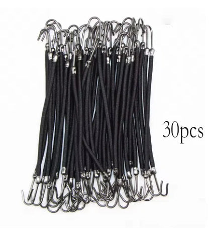 10 /20/30Pieces Double Hook Elastic Hair Bands – Strong Hold & Stylish Ponytail Accessory