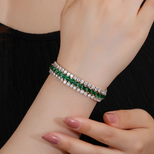 Luxury Double Row Zircon Bracelet – Sparkling Elegance for Every Occasion