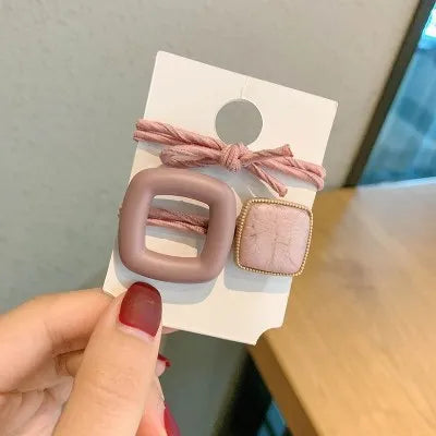 Elegant Matte Square Hair Tie – Premium Minimalist Hair Accessory