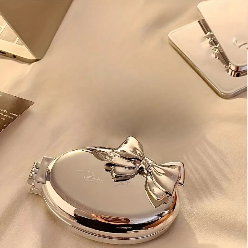Portable Mini Hair Brush with Mirror – Compact Purse-Friendly Comb