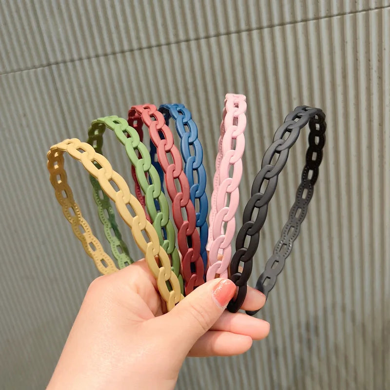 Elegant Matte Resin Hairband – Anti-Slip Hair Accessory for Women