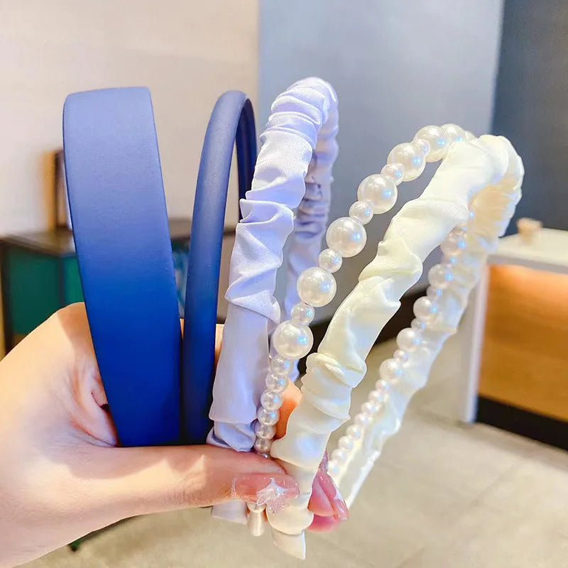 Multi-Style Hairband Set – 5-Piece Stylish Hair Accessories for Women & Girls