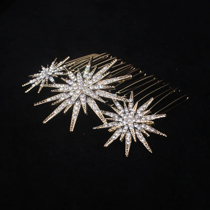 Crystal Star Hair Comb – Elegant Bridal Hair Accessory