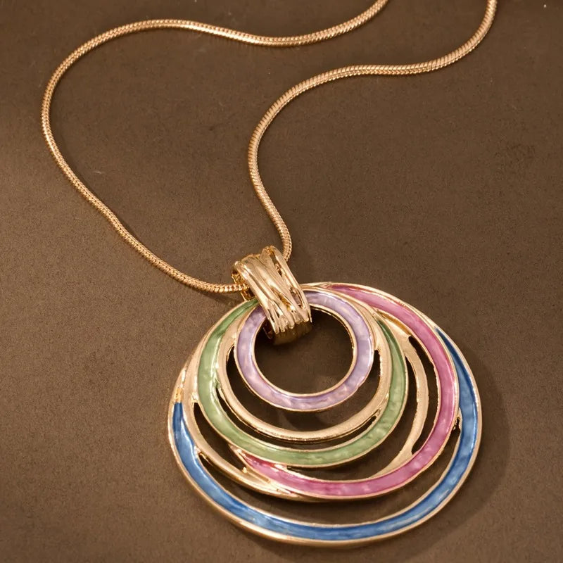 Multicolor Statement Jewelry Set – Necklace & Earrings