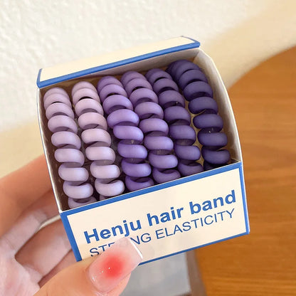 Colorful High-Elastic Hair Tie Set – Soft Nylon & Rubber Hair Bands | Cute Hair Accessories for Women & Girls