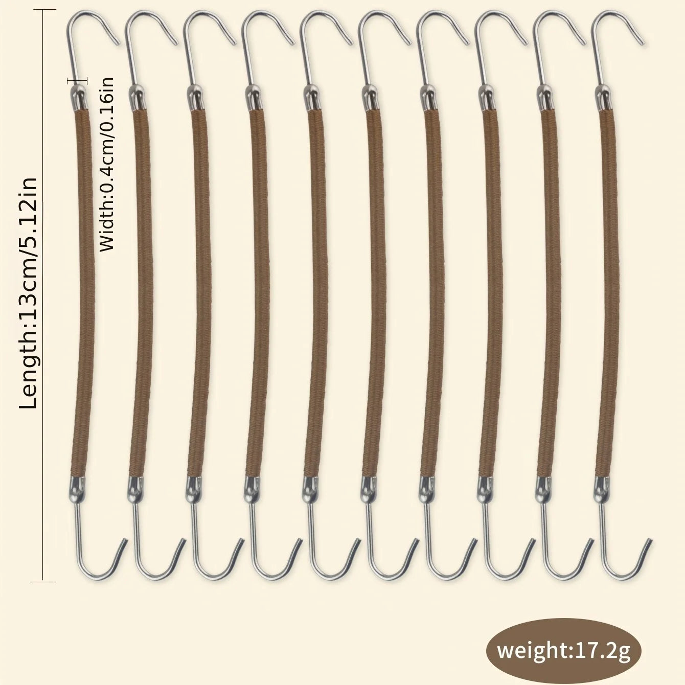10 /20/30Pieces Double Hook Elastic Hair Bands – Strong Hold & Stylish Ponytail Accessory