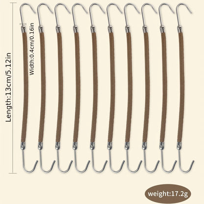 10 /20/30Pieces Double Hook Elastic Hair Bands – Strong Hold & Stylish Ponytail Accessory