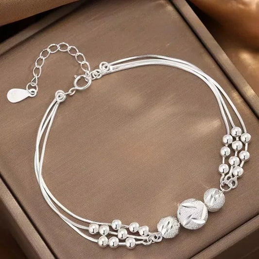 Elegant 925 Sterling Silver Bracelet — Lightweight and Comfortable for Daily Wear