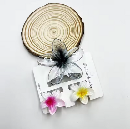 3pcs Pastel Flower Hair Accessories – Soft & Feminine Look