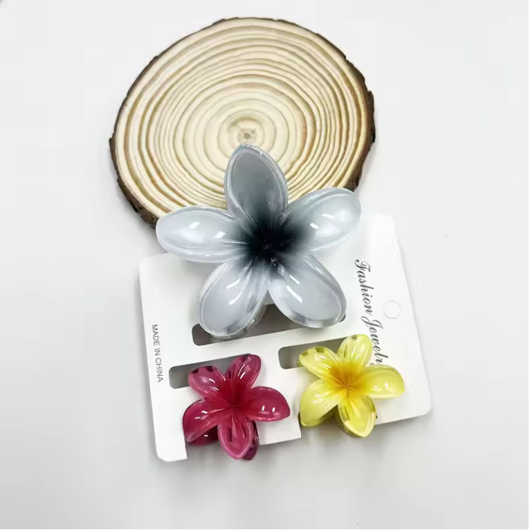 3pcs Pastel Flower Hair Accessories – Soft & Feminine Look