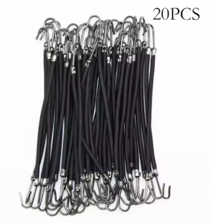 10 /20/30Pieces Double Hook Elastic Hair Bands – Strong Hold & Stylish Ponytail Accessory