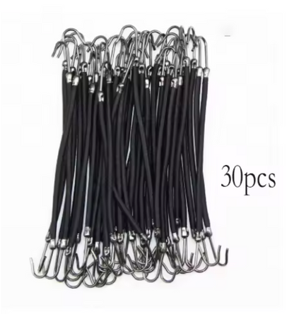 10 /20/30Pieces Double Hook Elastic Hair Bands – Strong Hold & Stylish Ponytail Accessory