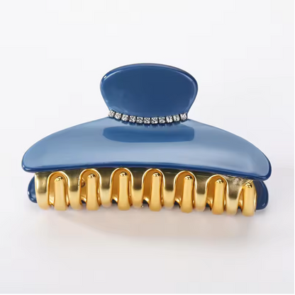 Luxury Acrylic Hair Claw Clip – French Gold-Edge Hair Accessory for Women