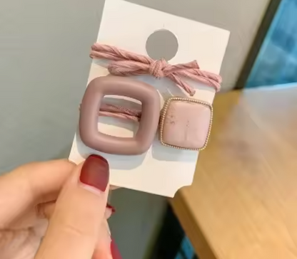 Elegant Matte Square Hair Tie – Premium Minimalist Hair Accessory