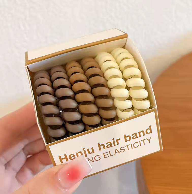 Colorful High-Elastic Hair Tie Set – Soft Nylon & Rubber Hair Bands | Cute Hair Accessories for Women & Girls