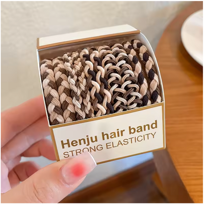 Colorful High-Elastic Hair Tie Set – Soft Nylon & Rubber Hair Bands | Cute Hair Accessories for Women & Girls