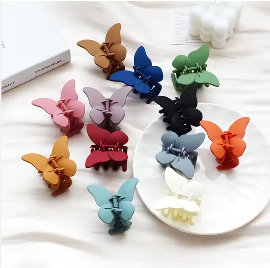 Butterfly Matte Hair Claw – Soft Frosted Butterfly Clip for Women | Cute Hair Accessory