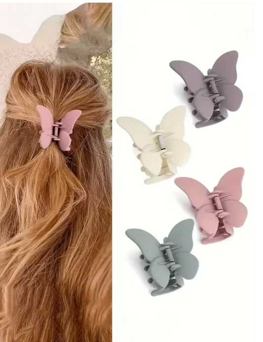Butterfly Matte Hair Claw – Soft Frosted Butterfly Clip for Women | Cute Hair Accessory